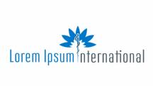 Lorem Ipsum International in het logo winkel