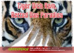 Print-Anzeige  # 344018 für Greenpeace Plakat-Wettbewerb 2014: Sujet für Plakat Kampagne zum Schutz des Sumatra Tigers Wettbewerb