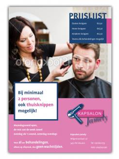 Advertentie, Print # 81383 voor Flyer A4 Voor Kapsalon wedstrijd