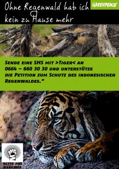 Print-Anzeige  # 345078 für Greenpeace Plakat-Wettbewerb 2014: Sujet für Plakat Kampagne zum Schutz des Sumatra Tigers Wettbewerb