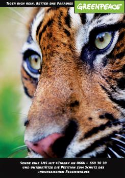 Print-Anzeige  # 343229 für Greenpeace Plakat-Wettbewerb 2014: Sujet für Plakat Kampagne zum Schutz des Sumatra Tigers Wettbewerb