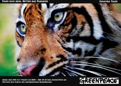 Print-Anzeige  # 341868 für Greenpeace Plakat-Wettbewerb 2014: Sujet für Plakat Kampagne zum Schutz des Sumatra Tigers Wettbewerb