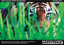 Print-Anzeige  # 341873 für Greenpeace Plakat-Wettbewerb 2014: Sujet für Plakat Kampagne zum Schutz des Sumatra Tigers Wettbewerb
