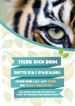 Print-Anzeige  # 344218 für Greenpeace Plakat-Wettbewerb 2014: Sujet für Plakat Kampagne zum Schutz des Sumatra Tigers Wettbewerb