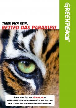 Print ad # 342518 for Greenpeace Poster contest 2014: Campaign for the protection of the Sumatra Tiger contest