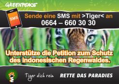 Print ad # 350747 for Greenpeace Poster contest 2014: Campaign for the protection of the Sumatra Tiger contest
