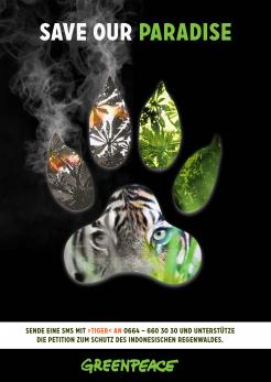 Print-Anzeige  # 346510 für Greenpeace Plakat-Wettbewerb 2014: Sujet für Plakat Kampagne zum Schutz des Sumatra Tigers Wettbewerb