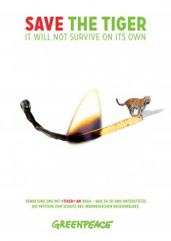 Print ad # 347322 for Greenpeace Poster contest 2014: Campaign for the protection of the Sumatra Tiger contest