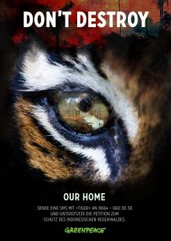 Print-Anzeige  # 346432 für Greenpeace Plakat-Wettbewerb 2014: Sujet für Plakat Kampagne zum Schutz des Sumatra Tigers Wettbewerb