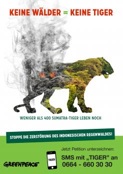 Print-Anzeige  # 348861 für Greenpeace Plakat-Wettbewerb 2014: Sujet für Plakat Kampagne zum Schutz des Sumatra Tigers Wettbewerb