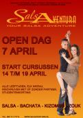Advertentie, Print # 170916 voor Poster, flyer en website header Salsa dansschool! | Start dansseizoen en open dag in april wedstrijd