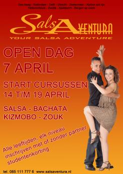 Advertentie, Print # 171123 voor Poster, flyer en website header Salsa dansschool! | Start dansseizoen en open dag in april wedstrijd