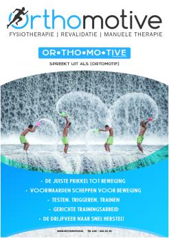 Advertentie, Print # 875431 voor Ontwerp poster met pakkende slogan voor in de wachtkamer van onze nieuwe praktijk voor fysiotherapie genaamd Orthomotive. wedstrijd