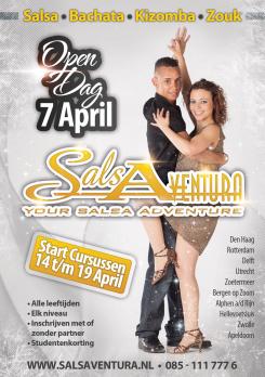 Advertentie, Print # 175162 voor Poster, flyer en website header Salsa dansschool! | Start dansseizoen en open dag in april wedstrijd