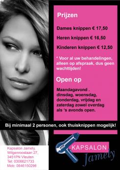 Advertentie, Print # 82005 voor Flyer A4 Voor Kapsalon wedstrijd