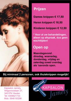 Advertentie, Print # 82008 voor Flyer A4 Voor Kapsalon wedstrijd