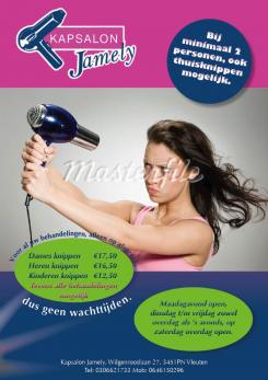 Advertentie, Print # 81709 voor Flyer A4 Voor Kapsalon wedstrijd