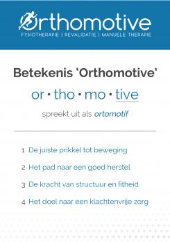 Advertentie, Print # 874517 voor Ontwerp poster met pakkende slogan voor in de wachtkamer van onze nieuwe praktijk voor fysiotherapie genaamd Orthomotive. wedstrijd