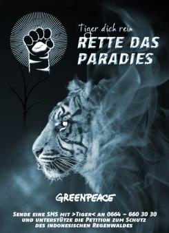 Print-Anzeige  # 345293 für Greenpeace Plakat-Wettbewerb 2014: Sujet für Plakat Kampagne zum Schutz des Sumatra Tigers Wettbewerb