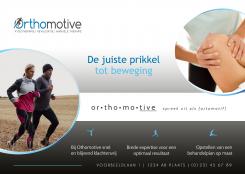 Advertentie, Print # 879402 voor Ontwerp poster met pakkende slogan voor in de wachtkamer van onze nieuwe praktijk voor fysiotherapie genaamd Orthomotive. wedstrijd