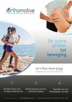 Advertentie, Print # 878817 voor Ontwerp poster met pakkende slogan voor in de wachtkamer van onze nieuwe praktijk voor fysiotherapie genaamd Orthomotive. wedstrijd