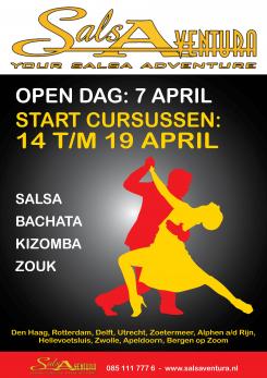 Advertentie, Print # 171260 voor Poster, flyer en website header Salsa dansschool! | Start dansseizoen en open dag in april wedstrijd