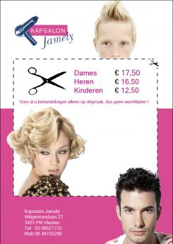 Advertentie, Print # 81384 voor Flyer A4 Voor Kapsalon wedstrijd