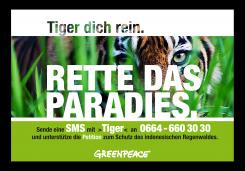 Print-Anzeige  # 350437 für Greenpeace Plakat-Wettbewerb 2014: Sujet für Plakat Kampagne zum Schutz des Sumatra Tigers Wettbewerb