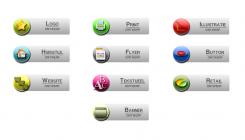 Buttons, Icons # 2148 voor 10 Buttons voor Brandsupply wedstrijd
