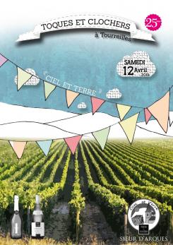 Flyer, tickets # 212981 for Poster  for the 25th edition of Toques and Clochers - International event in the world of wine and gastronomy contest