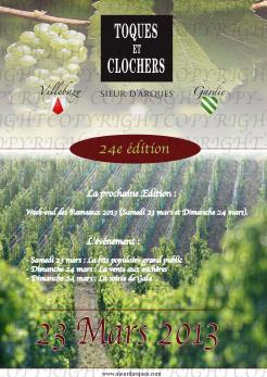Flyer, tickets # 128410 for Poster for the 24th Edition of Toques et Clochers - International Event in the world of wine and gastronomy. contest