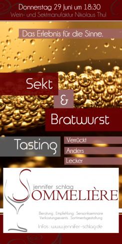 Flyer, Eintrittskarte  # 731610 für Sekt & Bratwurst Tasting Wettbewerb