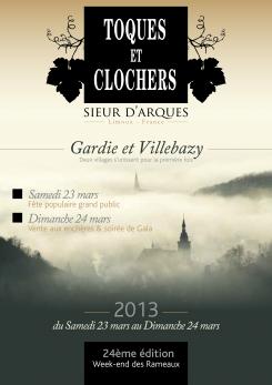 Flyer, tickets # 127546 for Poster for the 24th Edition of Toques et Clochers - International Event in the world of wine and gastronomy. contest