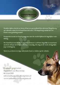 Flyer, (Toegangs)Kaart # 133397 voor Footprints Hondenuitlaatservice Flyer wedstrijd