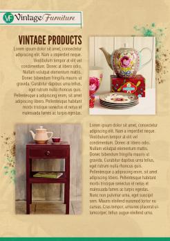 Flyer, tickets # 355673 for develop a brochure for a new vintage, furniture/lifestyle shop contest