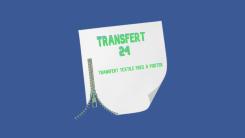 Logo design # 1159921 for creation of a logo for a textile transfer manufacturer TRANSFERT24 contest
