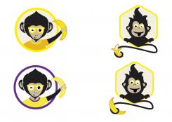 Logo design # 513376 for LOGO of a MONKEY who proudly holds a BANANA contest