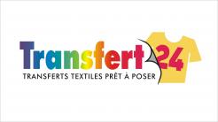 Logo design # 1160094 for creation of a logo for a textile transfer manufacturer TRANSFERT24 contest