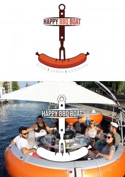 Logo # 1049096 voor Ontwerp een origineel logo voor het nieuwe BBQ donuts bedrijf Happy BBQ Boats wedstrijd