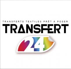 Logo design # 1160126 for creation of a logo for a textile transfer manufacturer TRANSFERT24 contest
