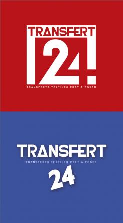 Logo design # 1160127 for creation of a logo for a textile transfer manufacturer TRANSFERT24 contest