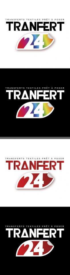 Logo design # 1160045 for creation of a logo for a textile transfer manufacturer TRANSFERT24 contest