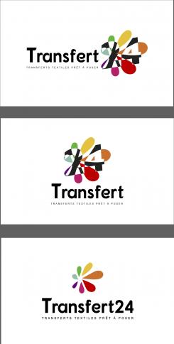 Logo design # 1159650 for creation of a logo for a textile transfer manufacturer TRANSFERT24 contest