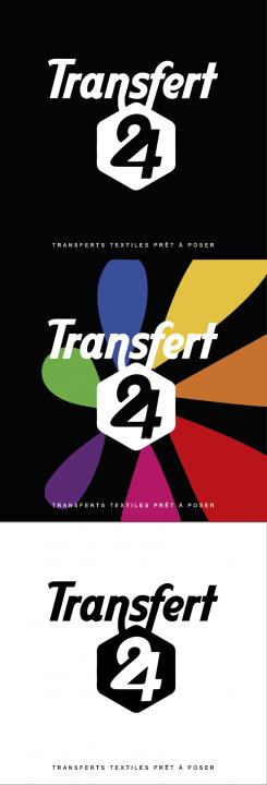 Logo design # 1159960 for creation of a logo for a textile transfer manufacturer TRANSFERT24 contest