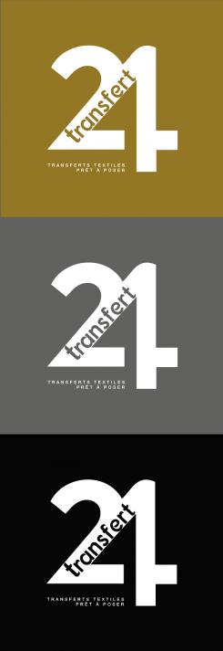 Logo design # 1159962 for creation of a logo for a textile transfer manufacturer TRANSFERT24 contest