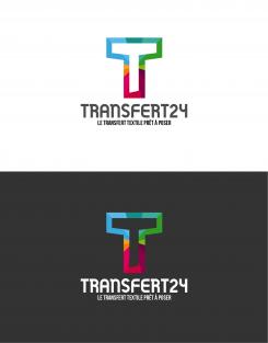 Logo design # 1161429 for creation of a logo for a textile transfer manufacturer TRANSFERT24 contest
