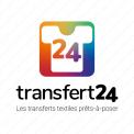 Logo design # 1162357 for creation of a logo for a textile transfer manufacturer TRANSFERT24 contest