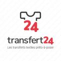 Logo design # 1162358 for creation of a logo for a textile transfer manufacturer TRANSFERT24 contest