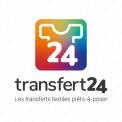 Logo design # 1162359 for creation of a logo for a textile transfer manufacturer TRANSFERT24 contest