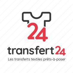 Logo design # 1162360 for creation of a logo for a textile transfer manufacturer TRANSFERT24 contest
